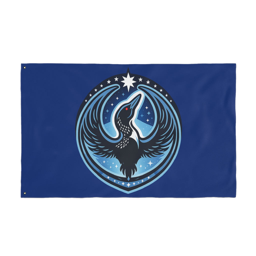Product image of the Minnesota Rebel Loon Flag with the Rebel Loon on Blue Flag