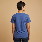 Rear View of Womens V-Neck Shirt