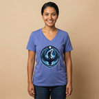 Front view of Womens Rebel Loon V-Neck Shirt