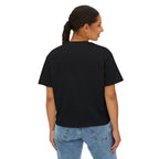 Person wearing a black t-shirt and blue jeans on a white background