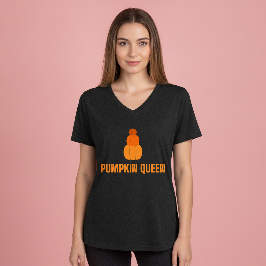Pumpkin Queen V-Neck Tee
