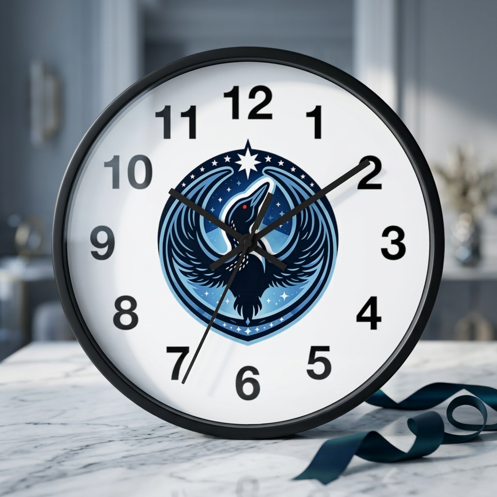 Rebel Loon 10 inch Wall Clock - Black (Donation Supports ILCM/IRRF)